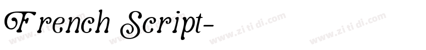 French Script字体转换